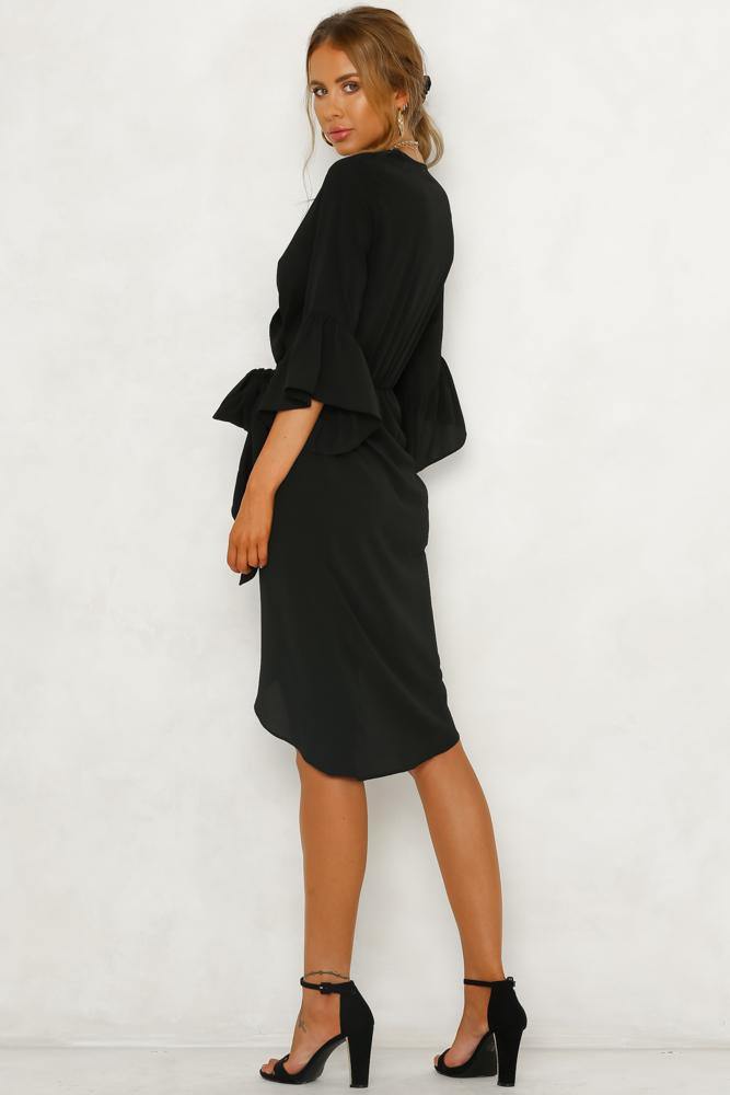 Heart Of The City Midi Dress Black