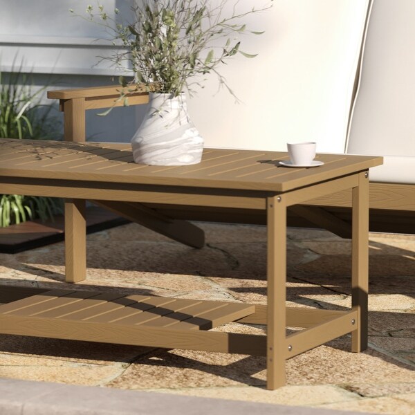 Indoor/Outdoor Poly Resin 2Tier Adirondack Coffee Table