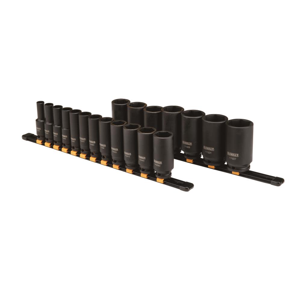 DEWALT 19 Piece 1/2 in Drive Deep Impact Socket Set 6 PT DWMT19239 from DEWALT