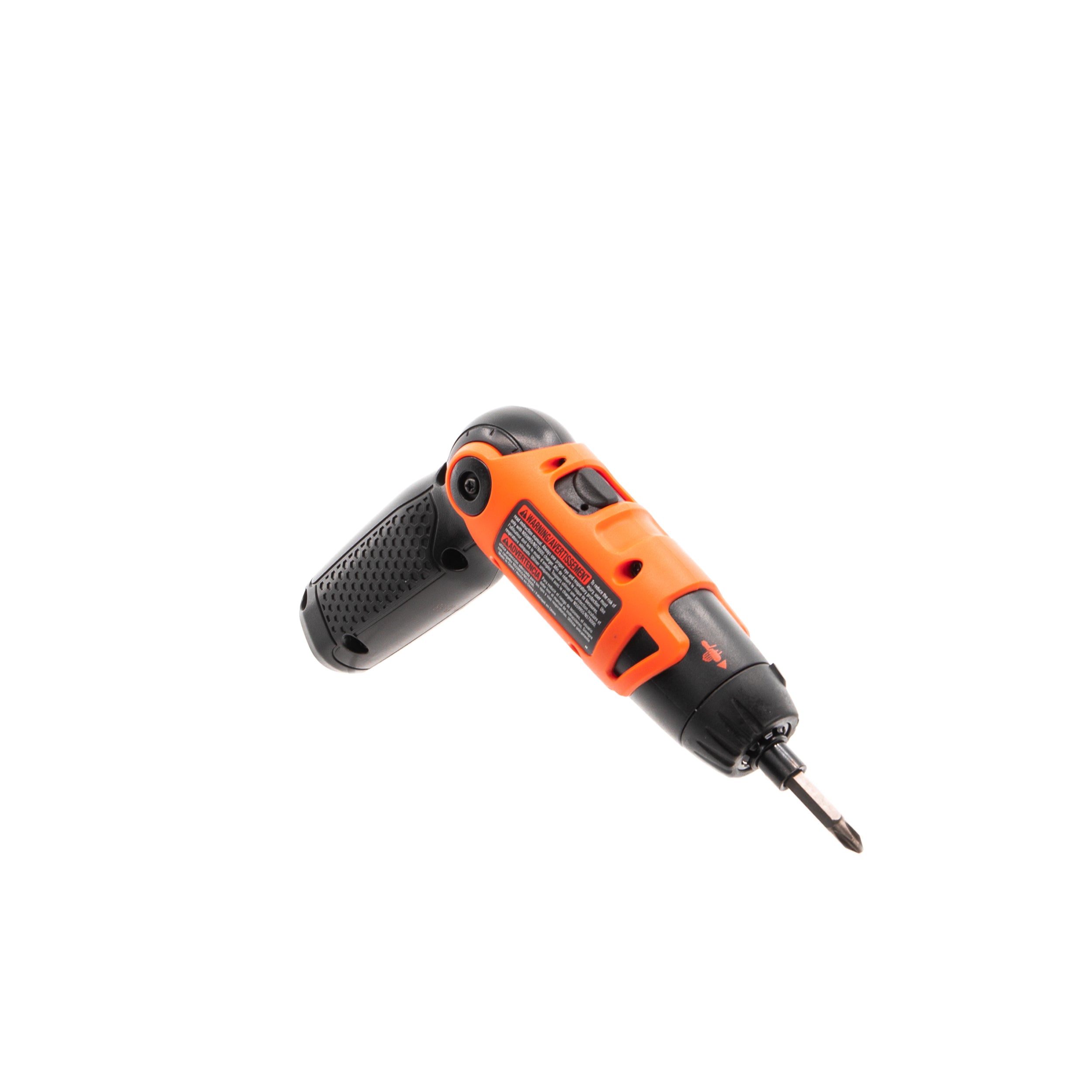 Cordless Screwdriver with Pivoting Handle, USB Charger and 2 Hex Shank Bits