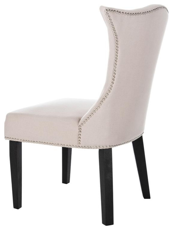 Bryan 19  x27 x27h Side Chair set of 2 Silver Nail Heads Taupe   Transitional   Dining Chairs   by Peachtree Fine Furniture  Houzz