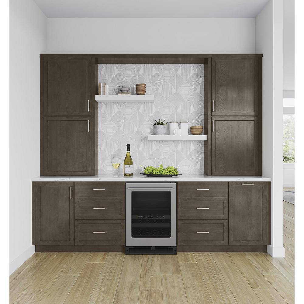 Hampton Bay Shaker Assembled 30 x 34.5 x 21 in. Bathroom Vanity Base Cabinet in Brindle KVSB30-BDL