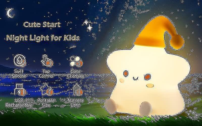 Rechargeable Night Light For Kids Cute Touch Lights For Nursing 7 Colors Changing Silicone Nursery L