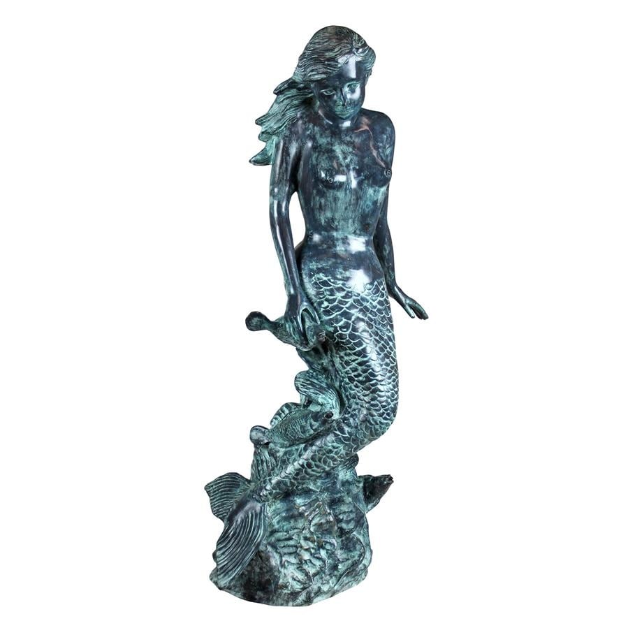 Design Toscano Goddess of the Sea  Mermaid of the Isles Spitting Bronze Garden Statue