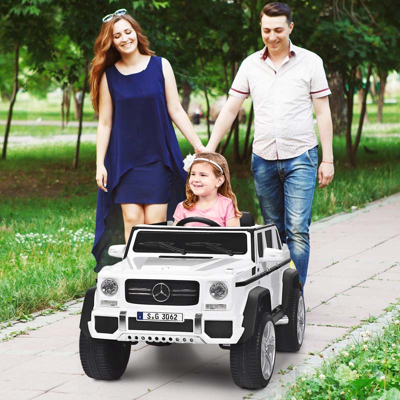 12V Mercedes-Benz G650-S Licensed Kids Ride-On Car, Electric Riding Toy Truck with Remote & Spring Suspension