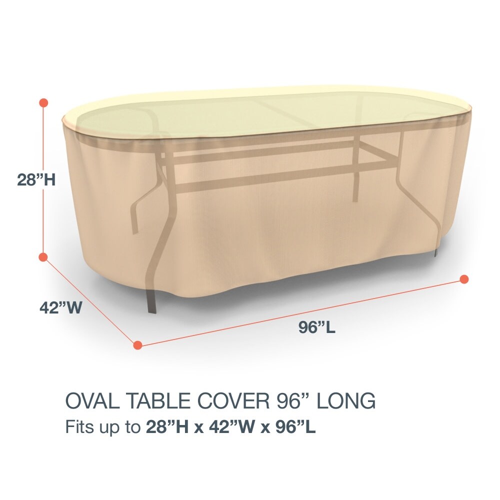 Budge Sedona Tan Patio Table Cover Multiple Sizes