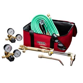 Lincoln Electric Cut Welder Kit with Torch Oxygen and Acetylene Regulators 316 in. x 12 ft. Hose for Cutting Welding and Brazing KH995