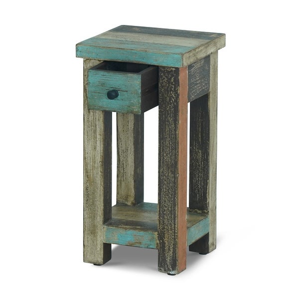 Meader Distressed Mango Wood Small Side Table by Christopher Knight Home