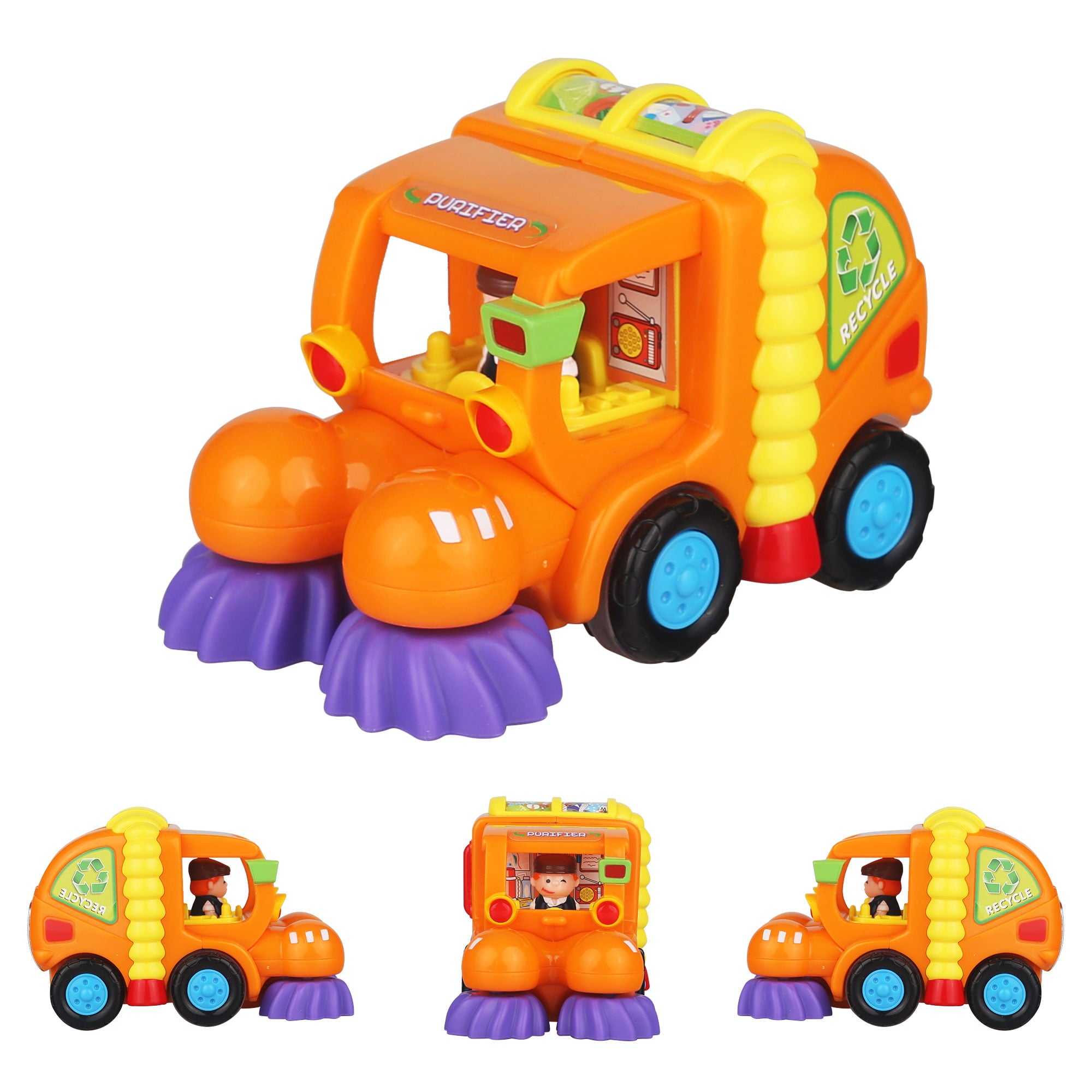 CifToys Friction Powered Push and Go Toddler Construction Toys Truck Vehicle Playset (3 Pieces)