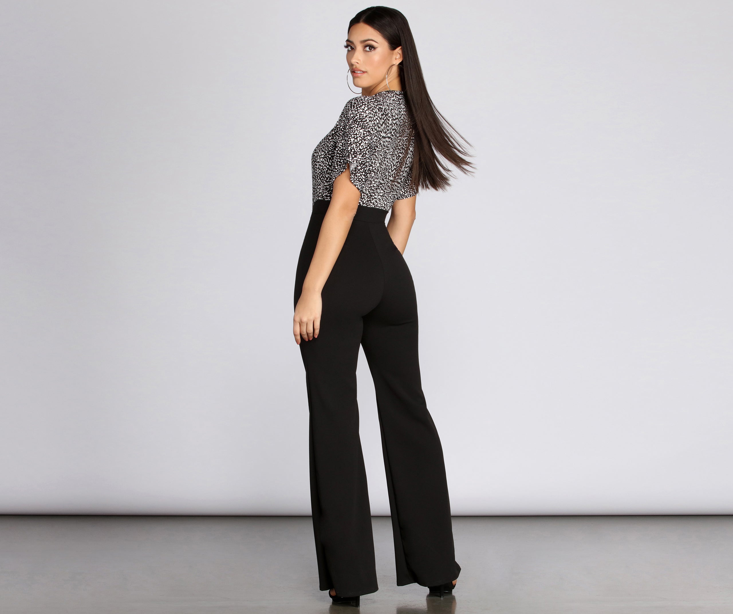 Spotted Leopard Top Jumpsuit