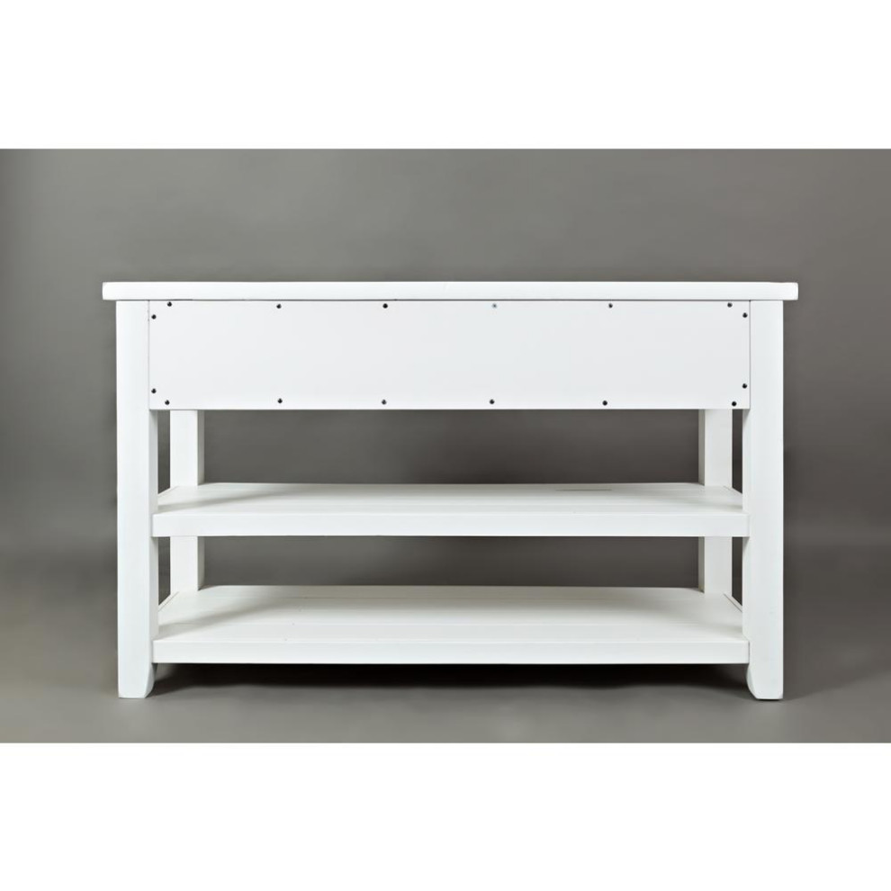 Artisan  x27s Craft Sofa Table   Weathered White   Farmhouse   Console Tables   by VirVentures  Houzz