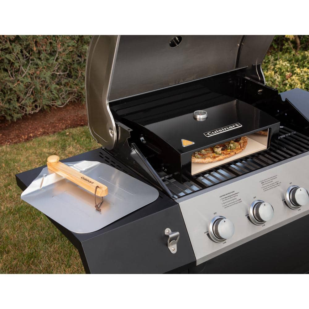 Cuisinart Grill Top Gas or Charcoal Outdoor Pizza Oven Kit (2-Piece) CPO-700