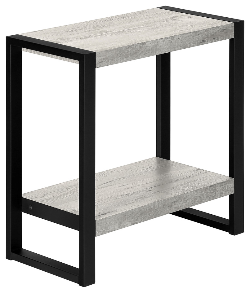 24 quotBlack And Grey End Table With Shelf   Side Tables And End Tables   by HomeRoots  Houzz