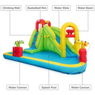 Costway 480-Watt Inflatable Water Slide Kids Bounce House with Blower OP70147