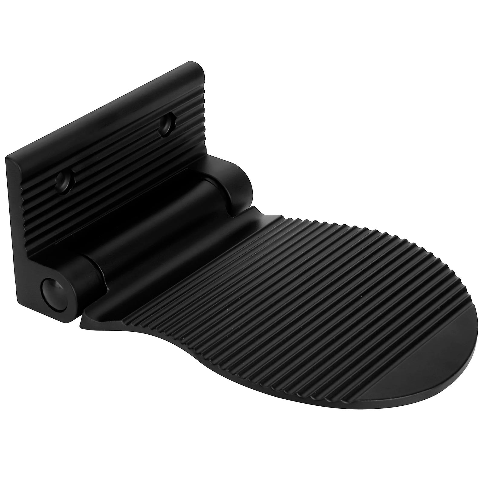 Foot Rest Wall Mount Space Aluminum Non Slip Foot Pedal for Hallway Entryway Bathroom(Black )