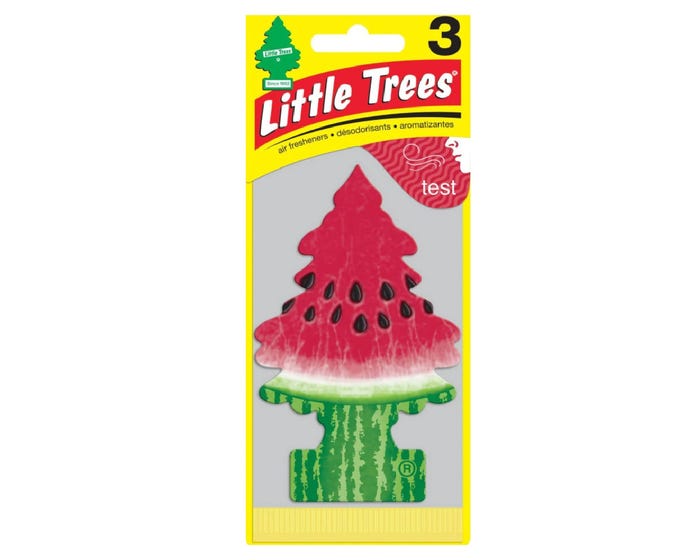 Little Trees® Air Freshener - Watermelon Scent， 3 Pack - U3S-32020