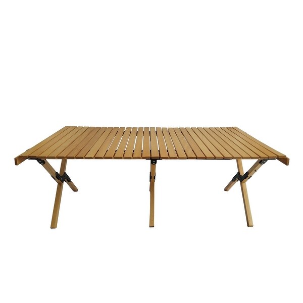 MultiFunction Wooden Foldable Portable Patio Dining Table for Indoor and Outdoor Universal