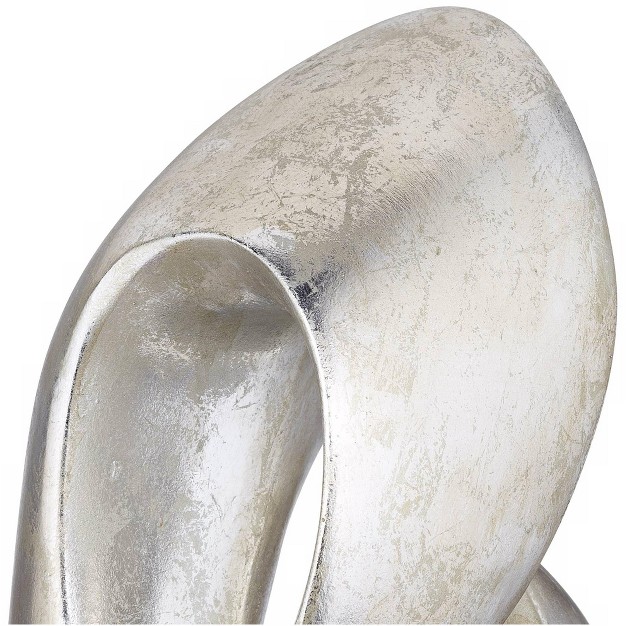 High Silver Finish Modern Sculpture