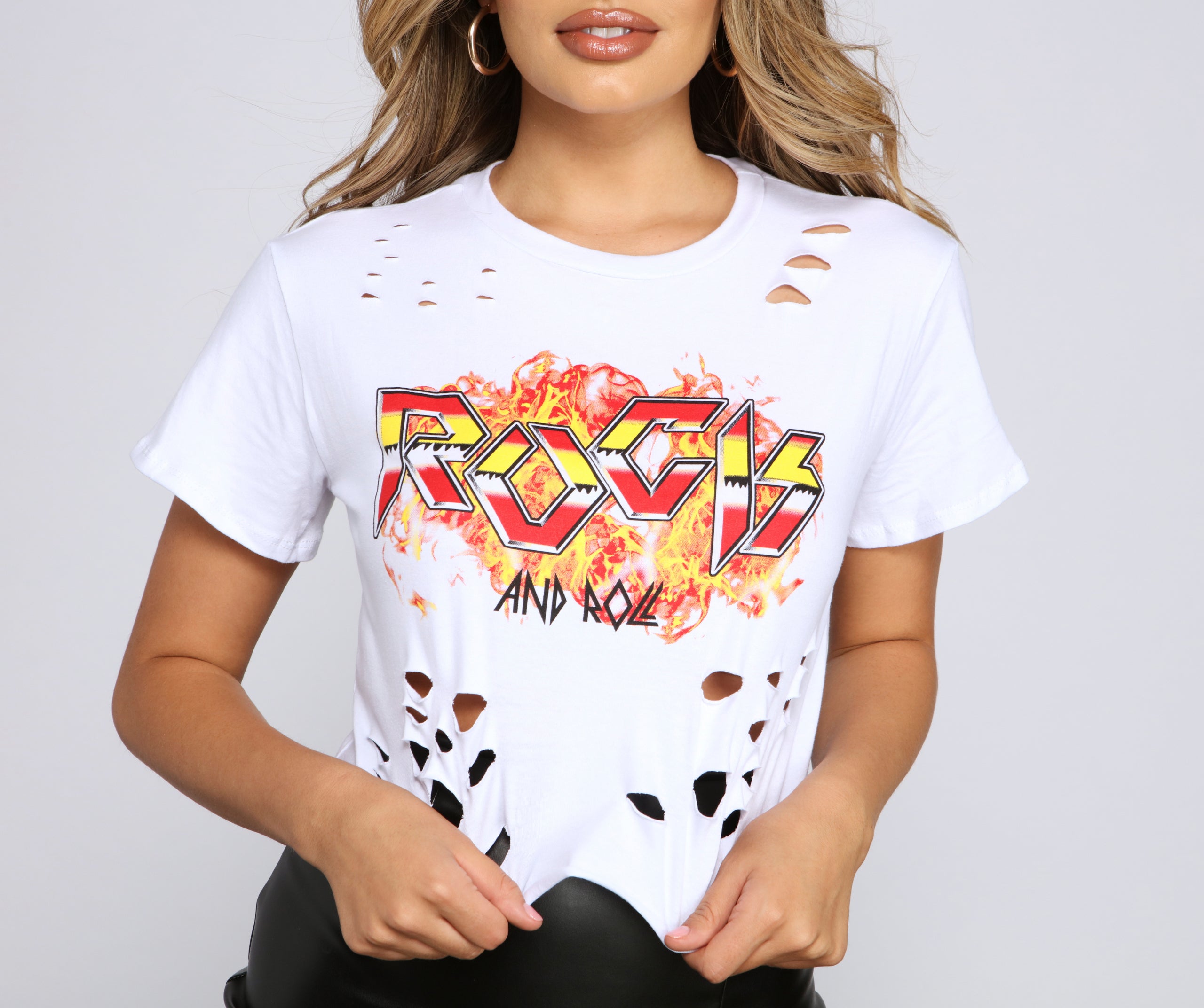 Rock And Roll Cropped Tee