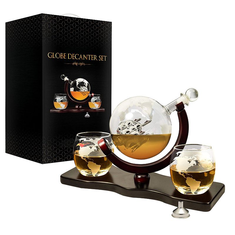 Whiskey Decanter Globe Set for Men