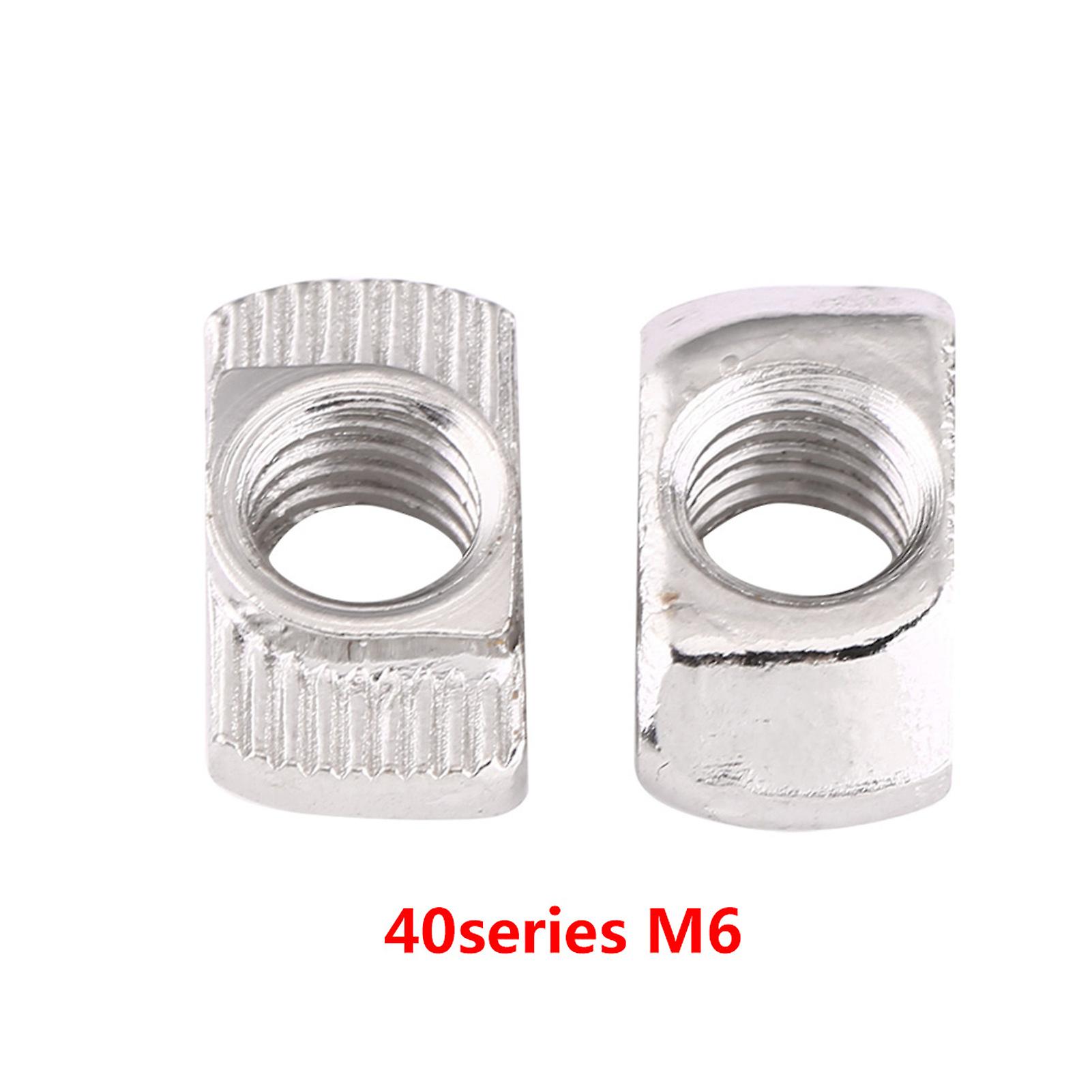 T Slot Hammer Head Nut Nickel Plated Carbon Steel Fastener For Aluminum Profile (EU40 M6*19.5*8)