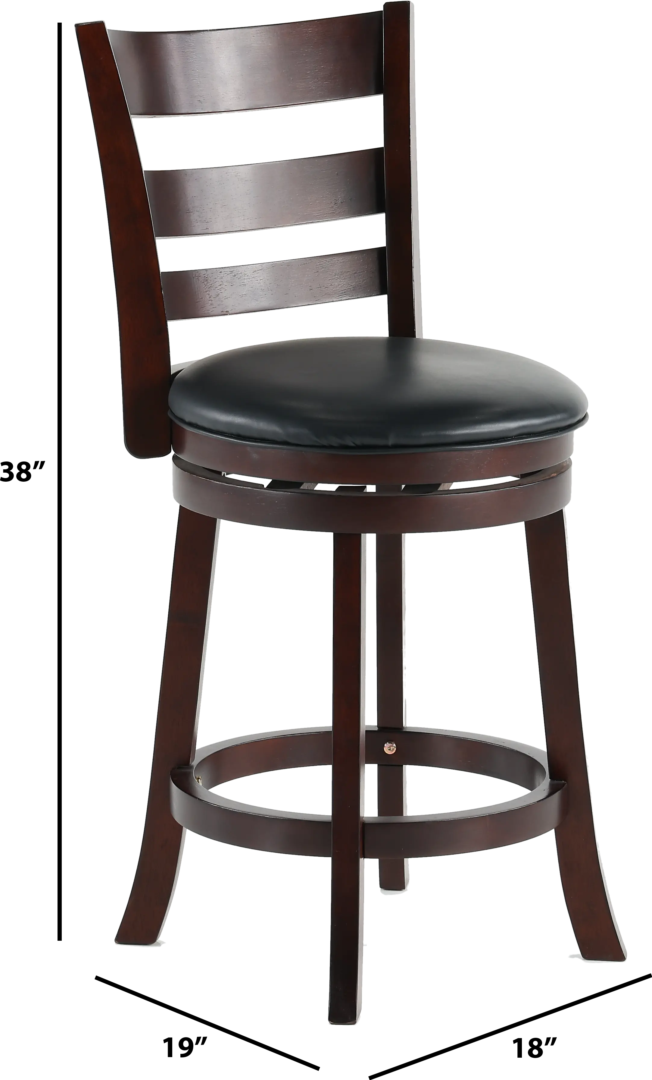 Harper Dark Cherry Swivel Counter Height Stool