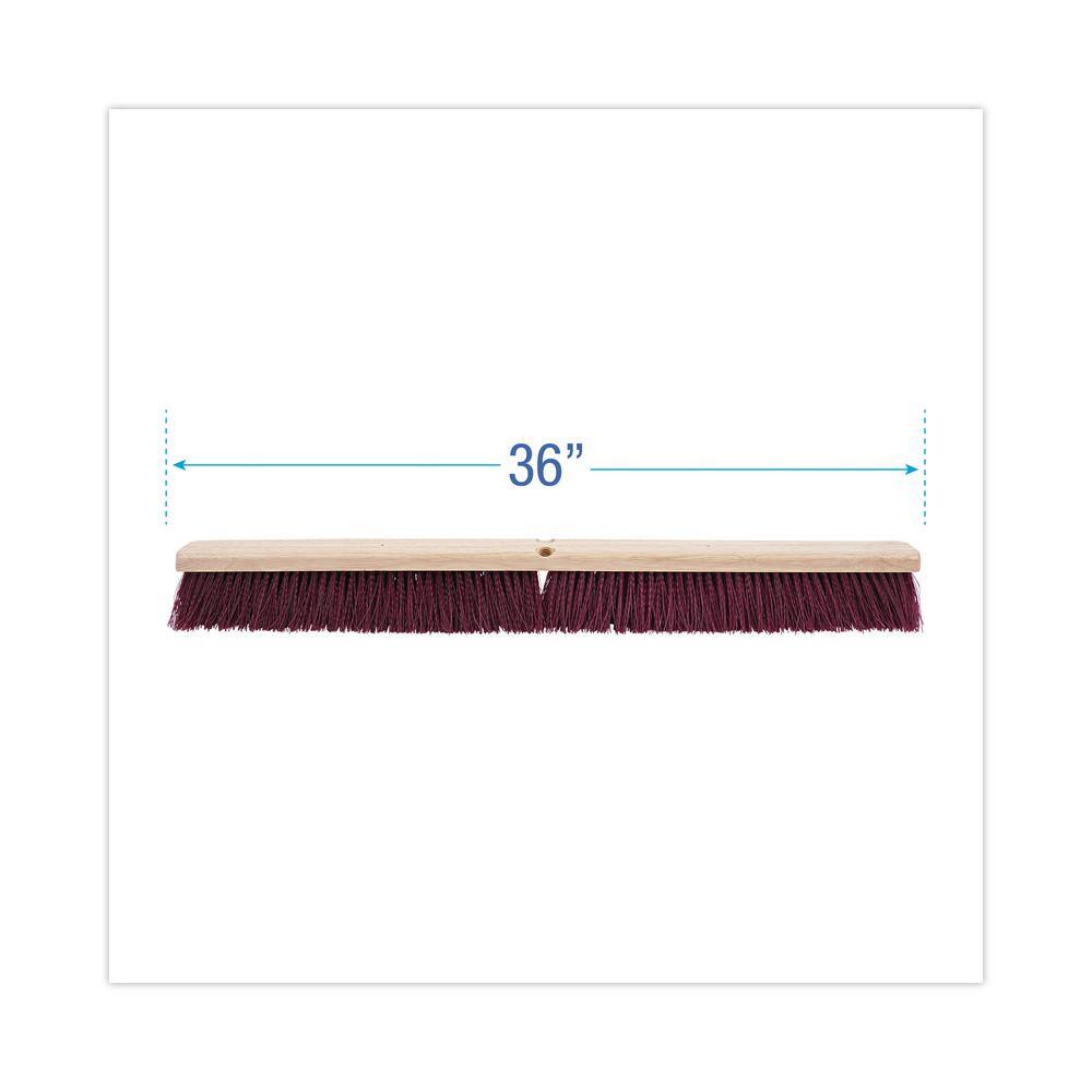 ProLine 36 in. Maroon Stiff Polypropylene Floor Brush Head with 3-14 in. Brush BWK20336