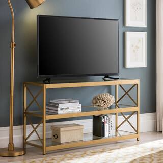 MeyerCross Hutton 48 in. Brass Finish TV Stand Fits TVs up to 50 in. TV0570