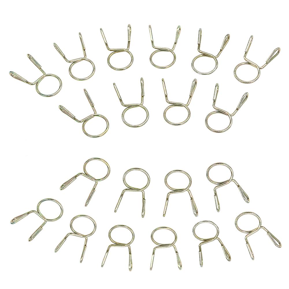 20 Pcs 20x Fuel Line Hose Tubing Spring Clip Clamp 7mm For Motorcycle Atv Scooter