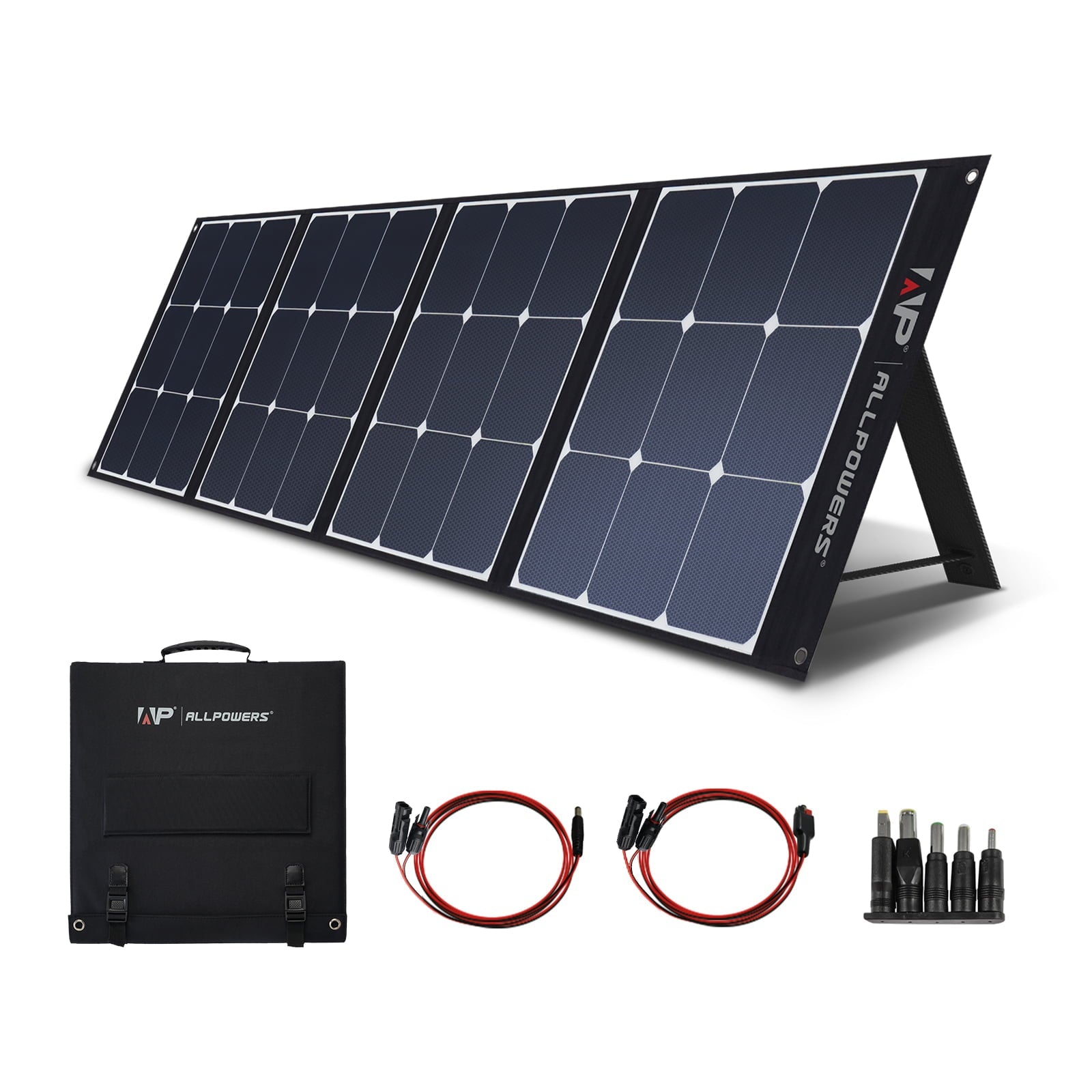 ALLPOWERS 200W Foldable Solar Panel Kit for Camping, with MC-4 Output and Adjustable Kickstand, Monocrystalline Solar Charger for Power Station,RV,Campers,Boats,off Grid