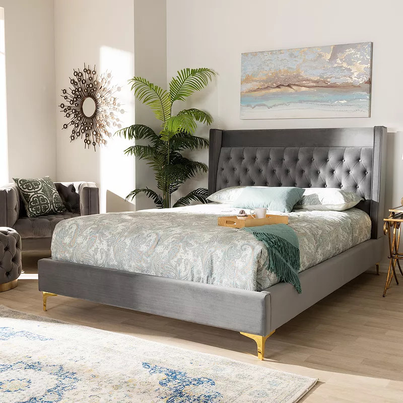 Baxton Studio Valery Tufted Bed