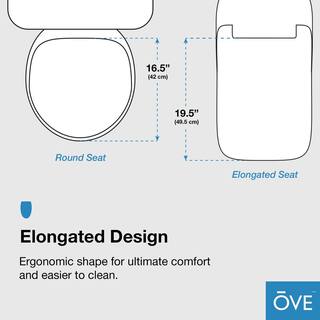 OVE Decors Fran Elongated Bidet Toilet in White Fran