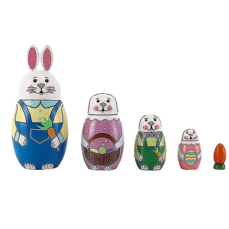 Matryoshka Portable Wooden Doll Toys Children's Interactive Play Supplies