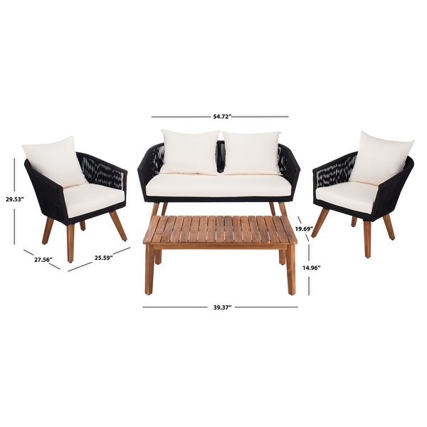 SAFAVIEH Outdoor Velso 4 Pc Living Set