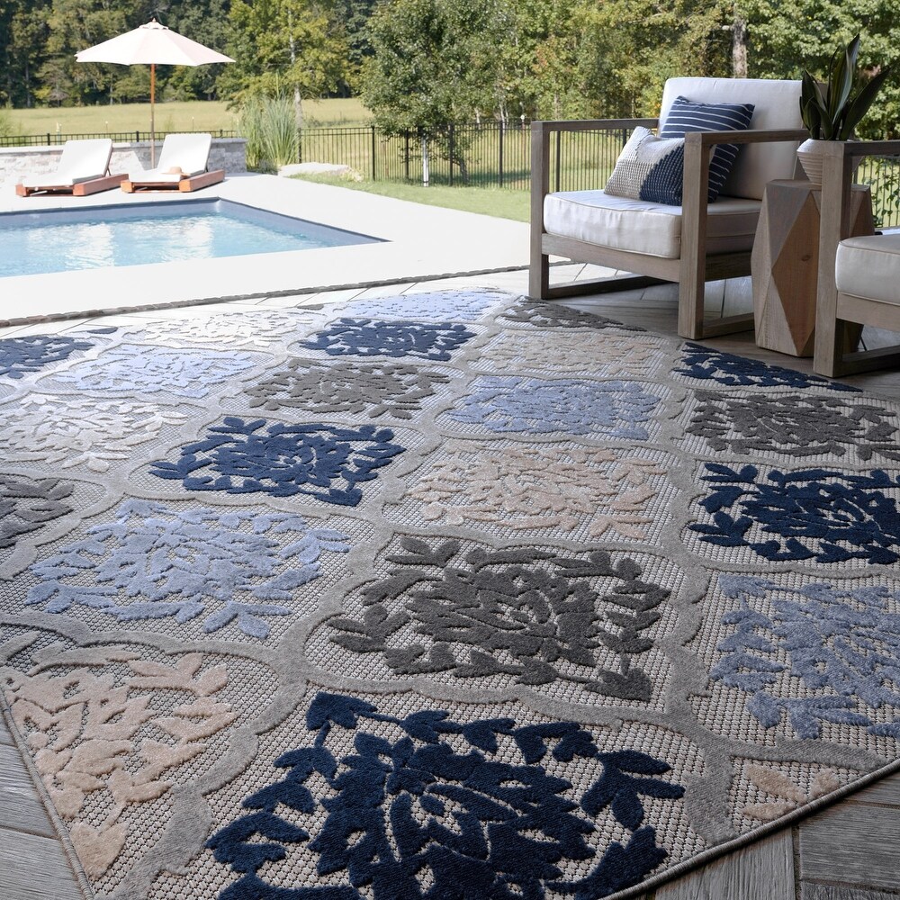 Origin Coastal Medallion Indoor/Outdoor Area Rug