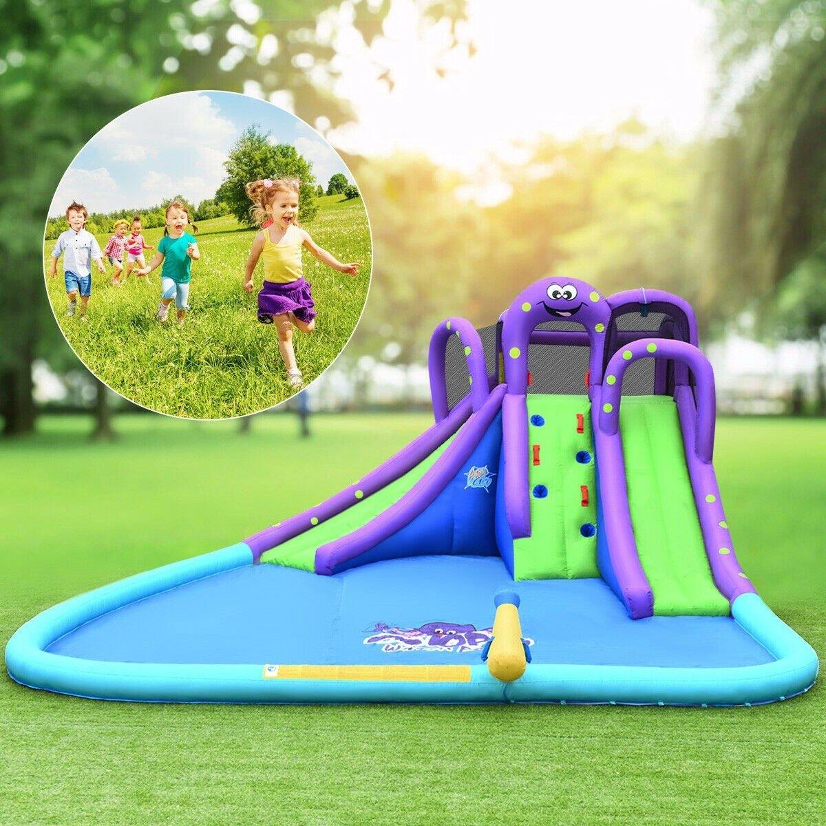 BOUNTECH Inflatable Water Park | Mighty Bounce House w/ Large Splash Pool