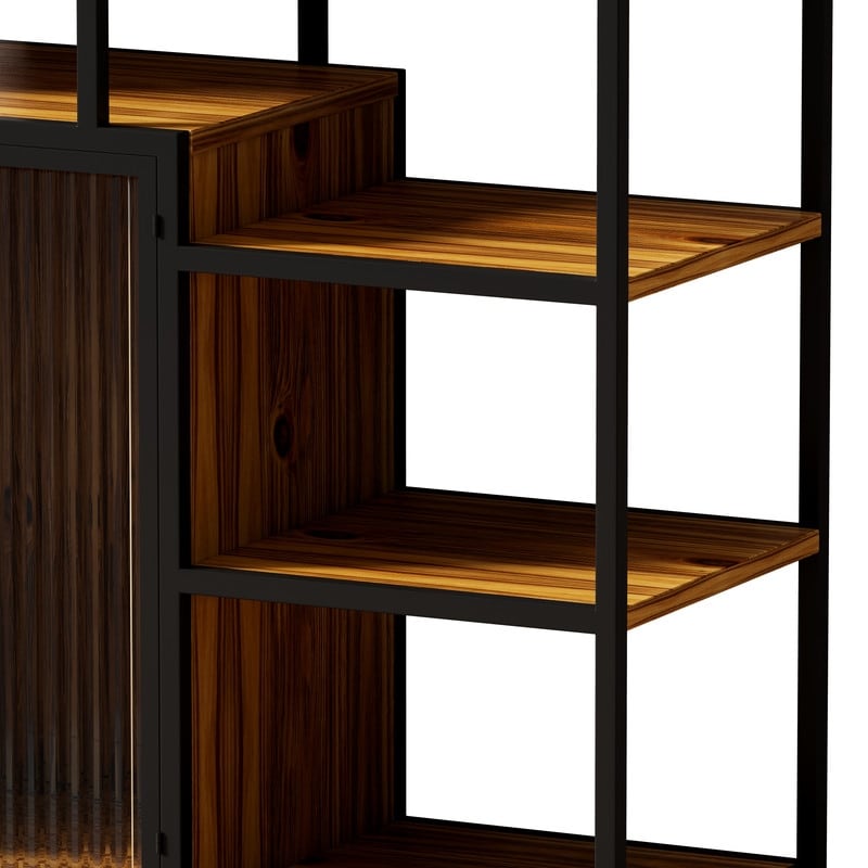 Multipurpose Bookshelf Storage Rack  with Enclosed Storage Cabinet(Combined Type)