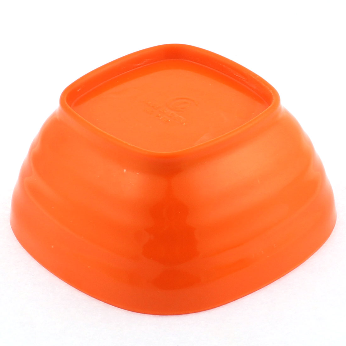 Unique Bargains Plastic Square Design Soup Cereal Fruits Salad Bowl Orange