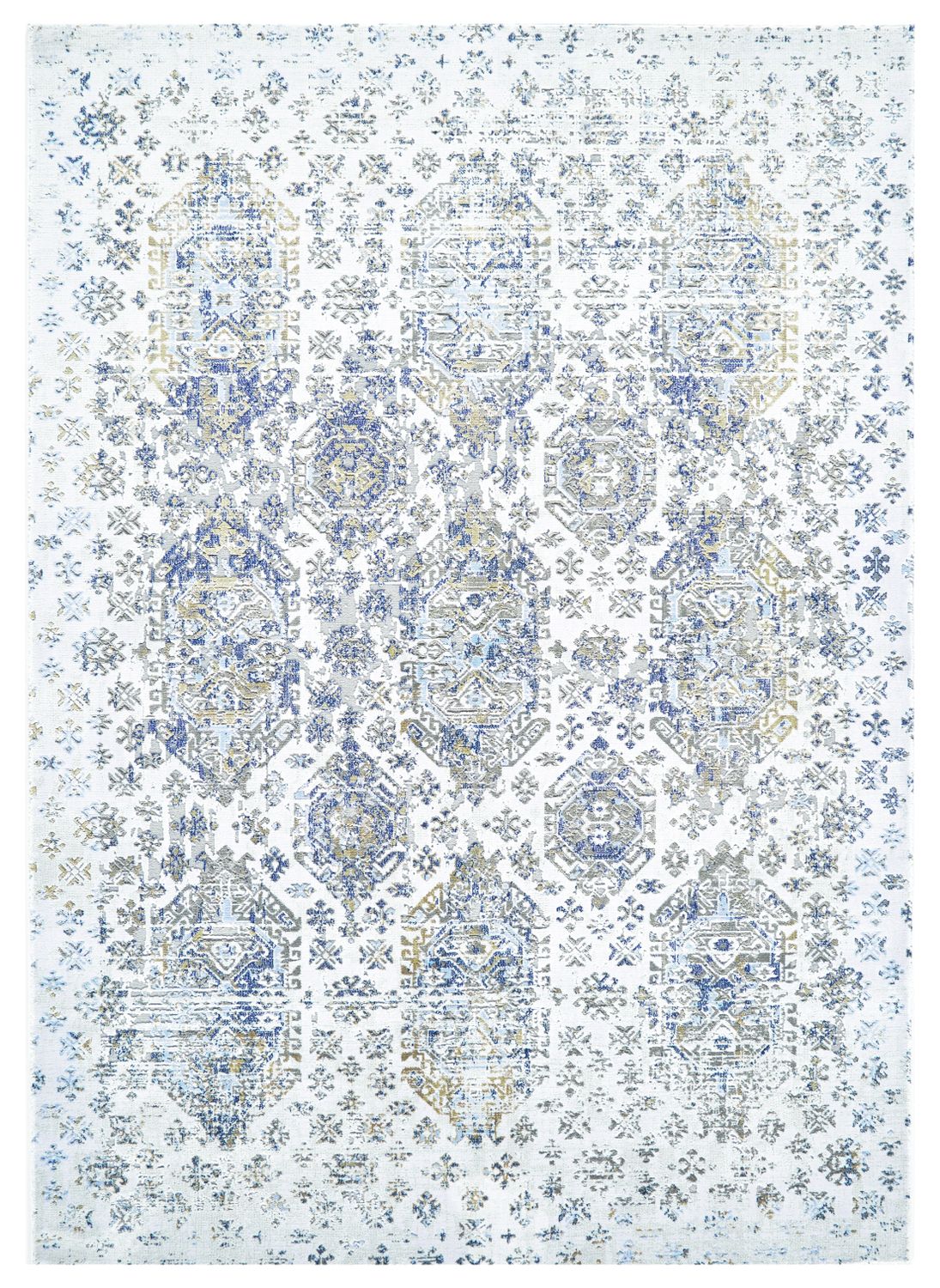 Crowford White and Gold Rug by BD Fine