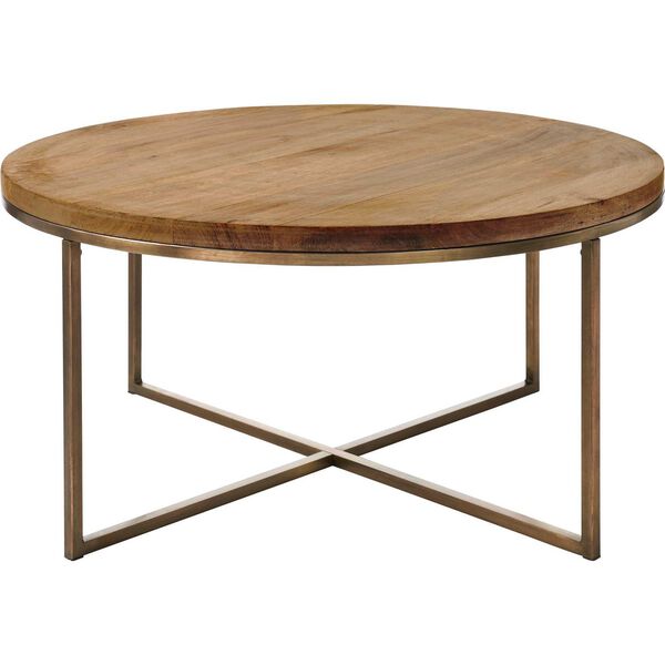 Liana Natural and Antique Brass Coffee Table