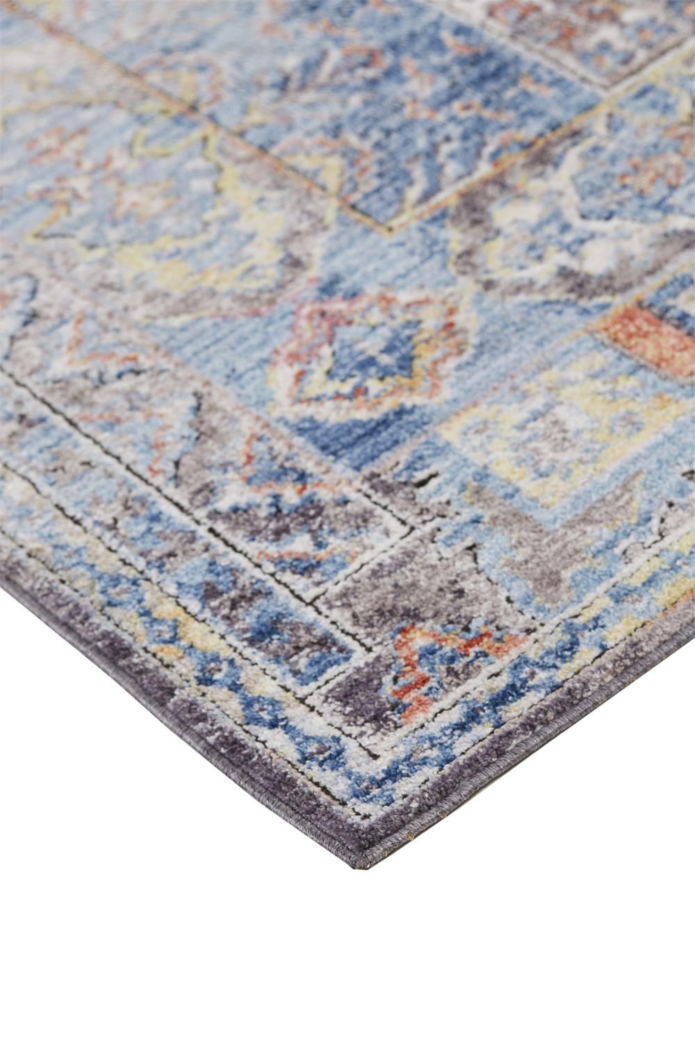 Matana Blue and Gray Rug by BD Fine