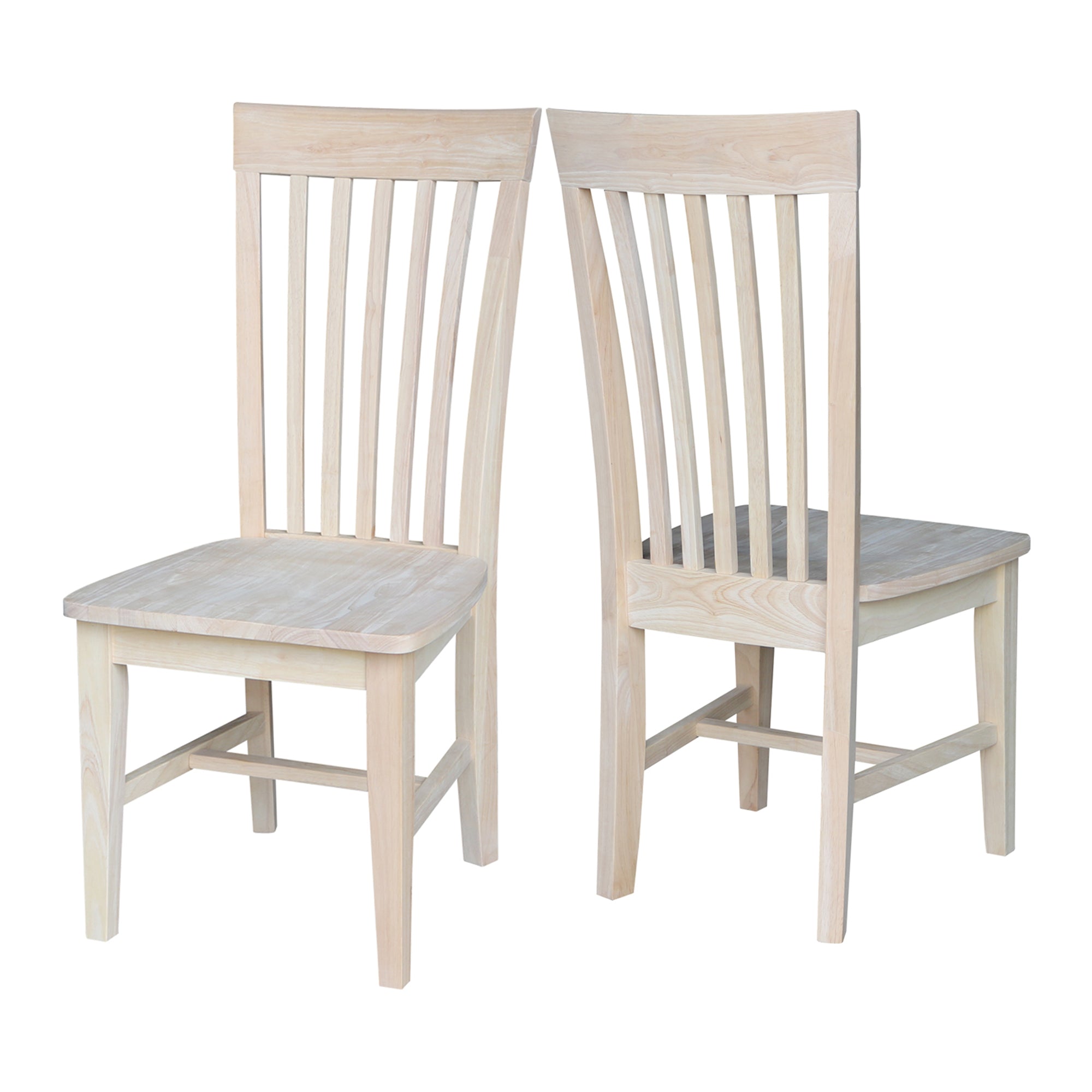 International Concepts Unfinished Salsbury Tall Mission Dining Chair - Set of 2