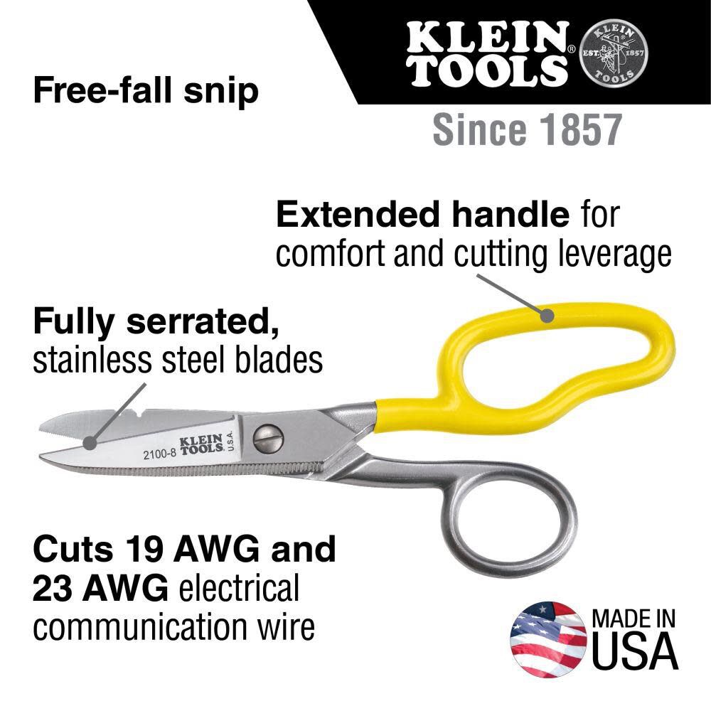 Klein Tools Free-Fall Snip Stainless Steel 21008 from Klein Tools