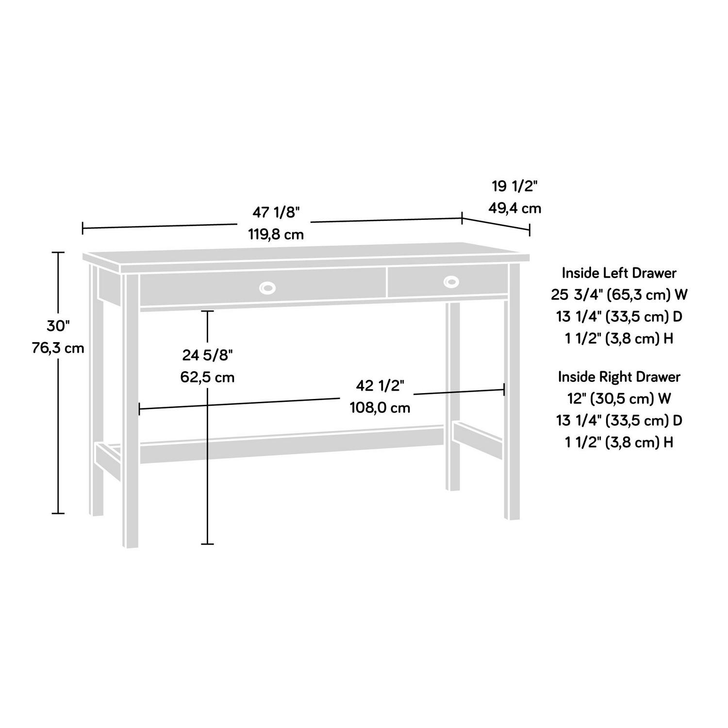 Sauder County Line Writing Desk Salt Oak Finish  Crowdfused