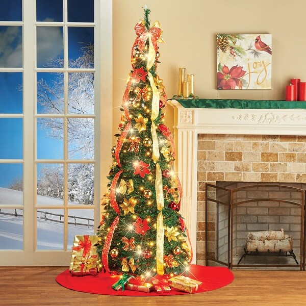 6' Lighted PopUp Christmas Tree with 8 Lighting Modes and Remote Control