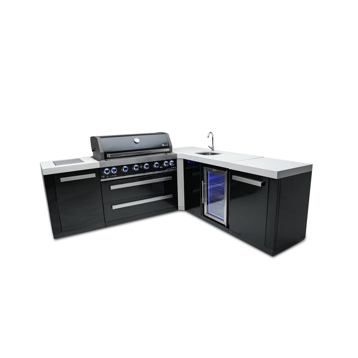 Mont Alpi 805 Propane Island W/ 90 Degree Corner and Beverage Center