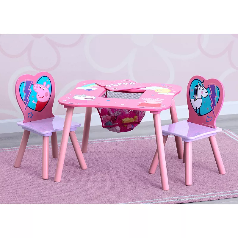 Peppa Pig Table and Chair Set with Storage by Delta Children