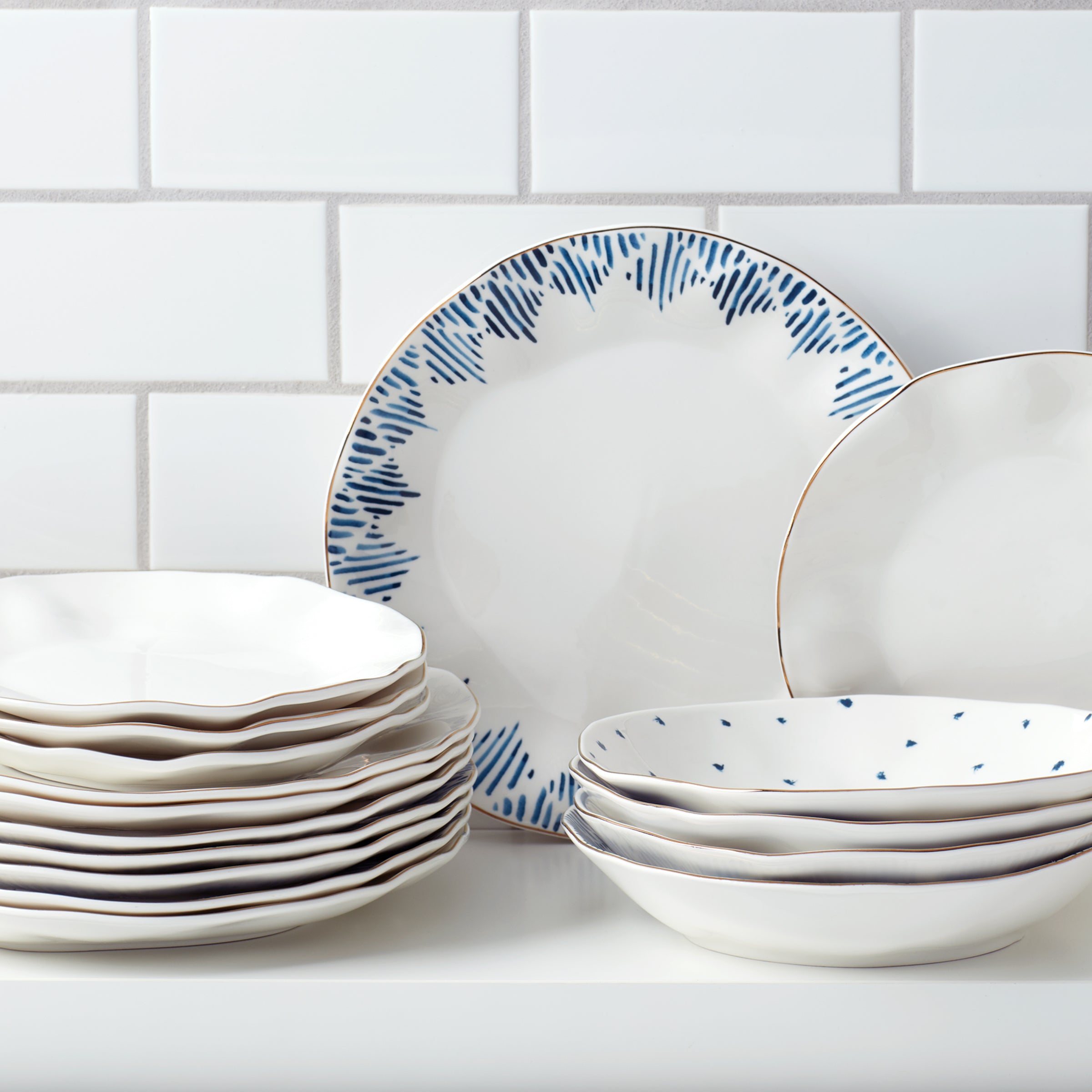 Blue Bay 4-Piece Dinner Plate Set