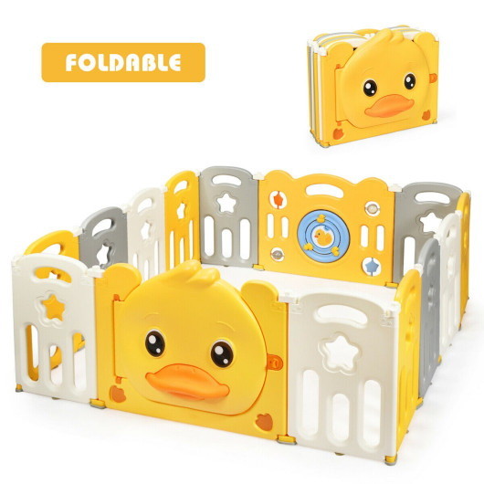 Costway 41702986 14 Panel Foldable Baby with Sound