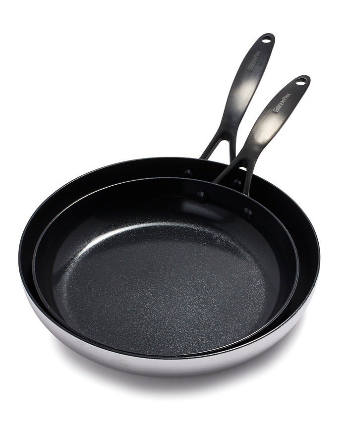 GreenPan Venice Pro Noir Tri-Ply Stainless Steel 2 Piece Nonstick Frying Pan Set